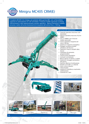 Żurawie gąsienicowe — wysięgnik teleskopowy Maeda MC 405 CRME