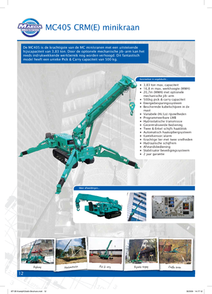 Żurawie gąsienicowe — wysięgnik teleskopowy Maeda MC 405 CRME