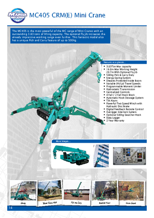 Żurawie gąsienicowe — wysięgnik teleskopowy Maeda MC 405 CRME
