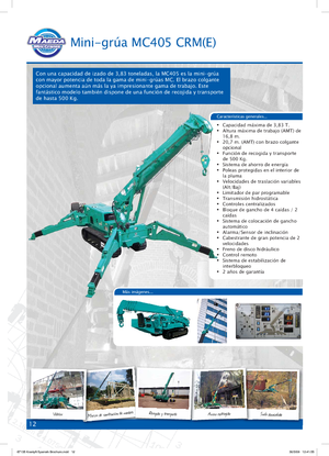 Żurawie gąsienicowe — wysięgnik teleskopowy Maeda MC 405 CRME