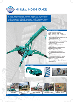 Żurawie gąsienicowe — wysięgnik teleskopowy Maeda MC 405 CRME