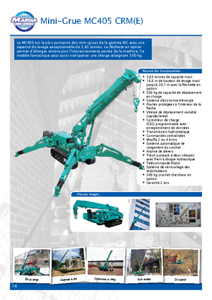 Żurawie gąsienicowe — wysięgnik teleskopowy Maeda MC 405 CRME