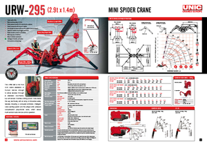 Żurawie gąsienicowe — wysięgnik teleskopowy UNIC URW 295