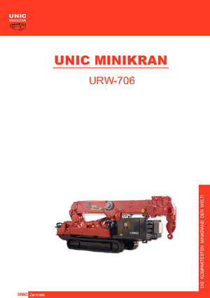 Żurawie gąsienicowe — wysięgnik teleskopowy UNIC URW-706