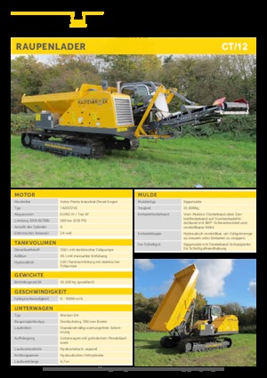 Wozidła gąsienicowe Mastenbroek CT/12