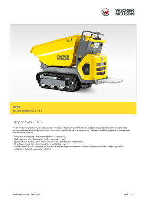 Wozidła gąsienicowe Wacker Neuson DT05
