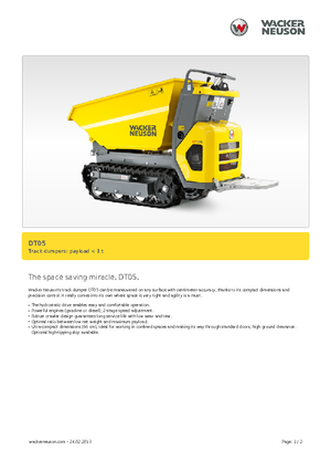 Wozidła gąsienicowe Wacker Neuson DT05