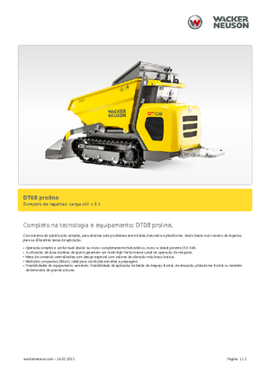 Wozidła gąsienicowe Wacker Neuson DT 08 PL