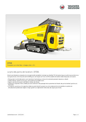 Wozidła gąsienicowe Wacker Neuson DT08