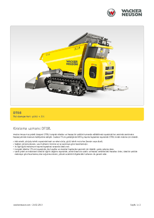 Wozidła gąsienicowe Wacker Neuson DT08