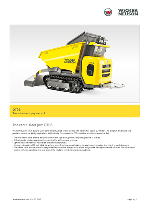 Wozidła gąsienicowe Wacker Neuson DT08