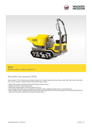 Wozidła gąsienicowe Wacker Neuson DT15
