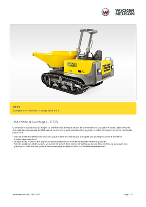 Wozidła gąsienicowe Wacker Neuson DT25