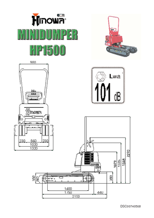 Wozidła gąsienicowe Hinowa HP 1500