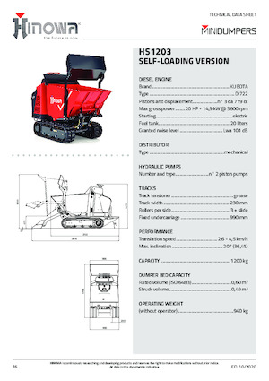 Wozidła gąsienicowe Hinowa HS1203