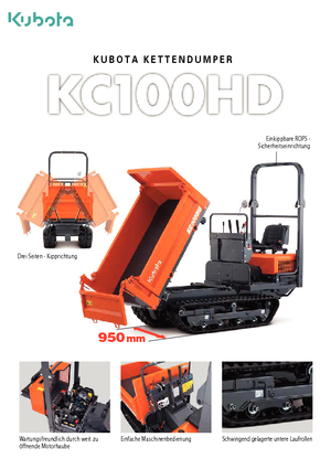 Wozidła gąsienicowe Kubota KC 100 HD
