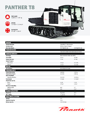 Wozidła gąsienicowe Prinoth Panther T8