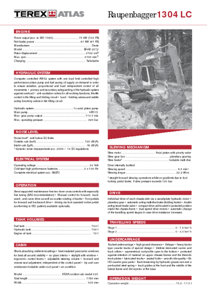 Koparki gąsienicowe Atlas 1304 LC