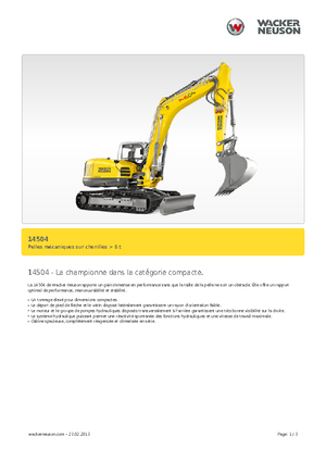Koparki gąsienicowe Wacker Neuson 14504