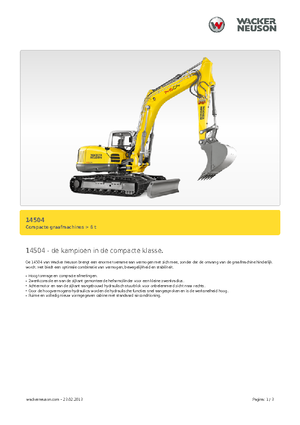 Koparki gąsienicowe Wacker Neuson 14504