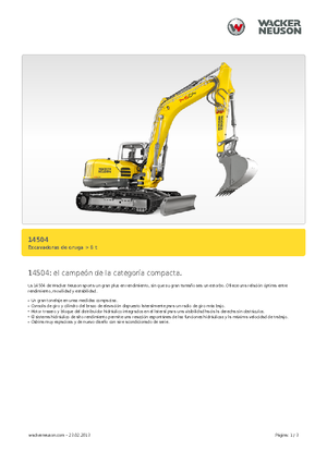 Koparki gąsienicowe Wacker Neuson 14504