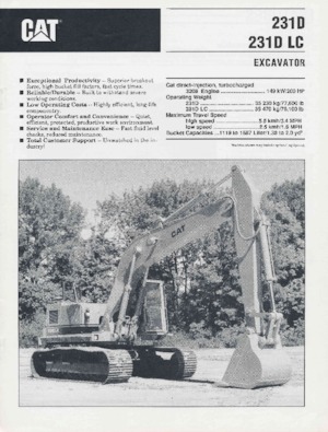 Koparki gąsienicowe Caterpillar 231D