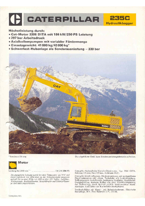 Koparki gąsienicowe Caterpillar 235 C