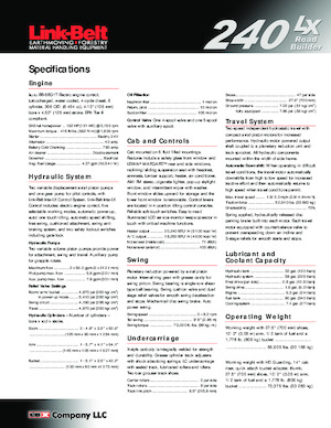 Koparki gąsienicowe Link-Belt 240 LX Road Builder