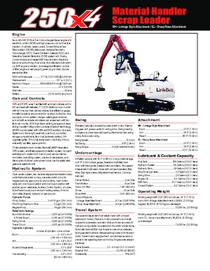 Koparki do prac przeładunkowych Link-Belt 250 X4 SL