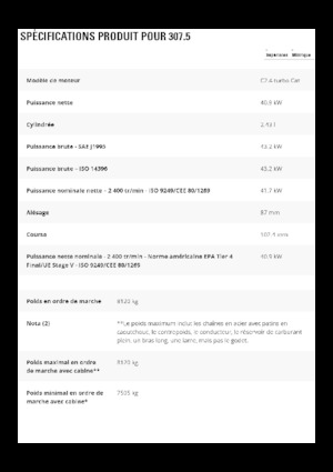 Koparki gąsienicowe Caterpillar 307.5