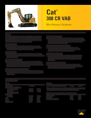 Koparki gąsienicowe Caterpillar 308 CR VAB
