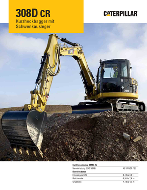 Koparki gąsienicowe Caterpillar 308D CR