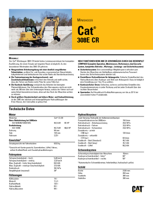 Koparki gąsienicowe Caterpillar 308E 2 CR