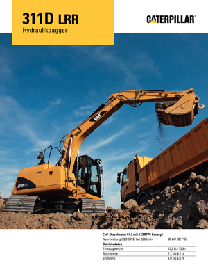 Koparki gąsienicowe Caterpillar 311D LRR