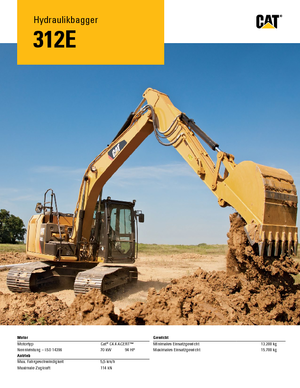 Koparki gąsienicowe Caterpillar 312E L