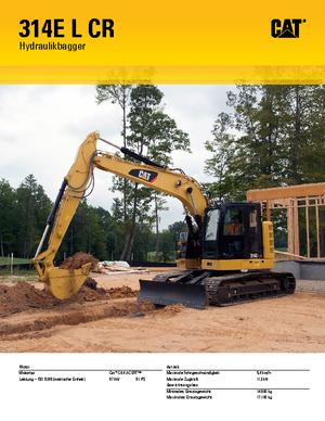 Koparki gąsienicowe Caterpillar 314E LCR