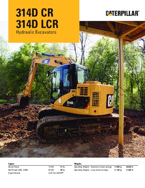 Koparki gąsienicowe Caterpillar 314D CR