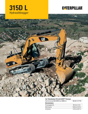 Koparki gąsienicowe Caterpillar 315D L
