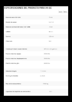 Koparki gąsienicowe Caterpillar 315 GC