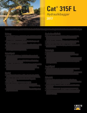 Koparki gąsienicowe Caterpillar 315F L