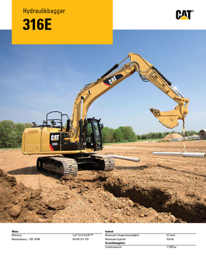 Koparki gąsienicowe Caterpillar 316E L