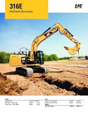 Koparki gąsienicowe Caterpillar 316E