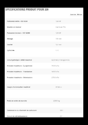 Koparki gąsienicowe Caterpillar 320