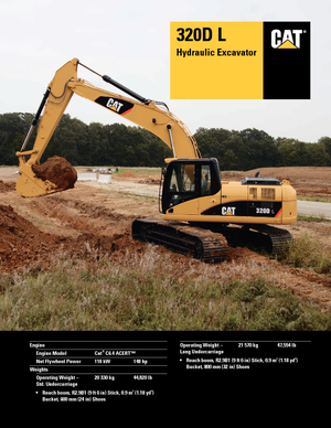 Koparki gąsienicowe Caterpillar 320D L