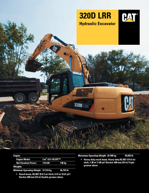 Koparki gąsienicowe Caterpillar 320D LRR