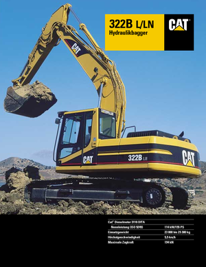 Koparki gąsienicowe Caterpillar 322 B LN