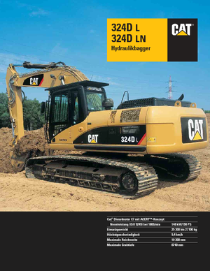 Koparki gąsienicowe Caterpillar 324D LN