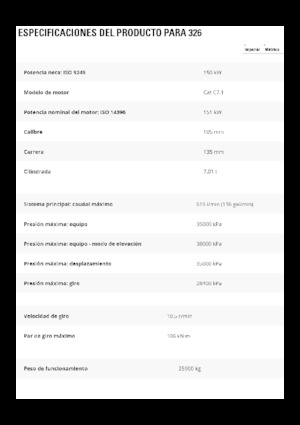 Koparki gąsienicowe Caterpillar 326