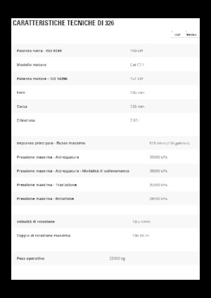 Koparki gąsienicowe Caterpillar 326