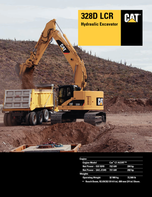 Koparki gąsienicowe Caterpillar 328D LCR